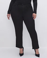 Good American Women's Never Fades Legs High-Rise Straight-Leg Jeans