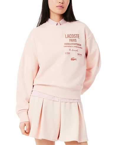 Lacoste Usa Women's Oversized Crewneck Sweatshirt