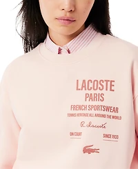 Lacoste Usa Women's Oversized Crewneck Sweatshirt