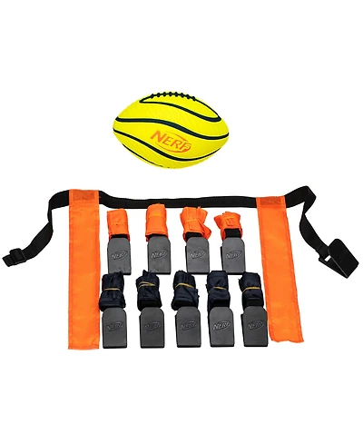Franklin Sports Nerf 5 v 5 Youth Flag Football Belts and Football Set