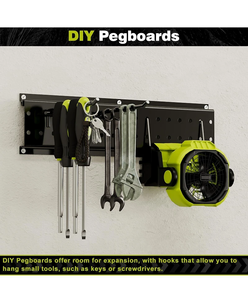Hausource 48in Garden Tool Organizer Garage Storage Rack
