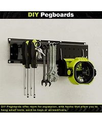 Hausource 48in Garden Tool Organizer Garage Storage Rack