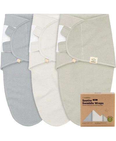 KeaBabies 3pk Soothe Wren Swaddle Sleep Sacks, Newborn Swaddles Wrap 0-3 Months, Soft Baby Wearable Blanket