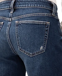 Silver Jeans Co. Women's Suki Mid Rise Curvy Fit Mid-Thigh Shorts