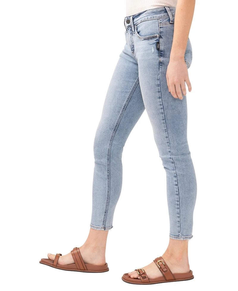 Silver Jeans Co. Women's Suki Mid Rise Curvy Fit Skinny Jeans
