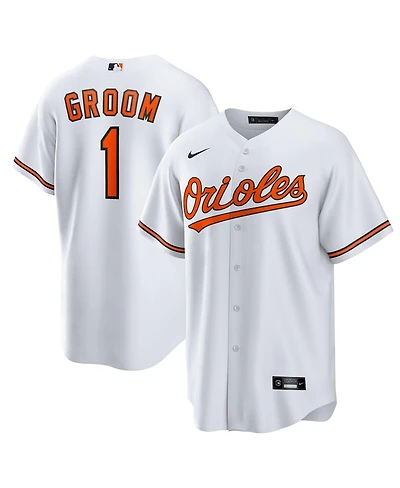 Nike Men's White Baltimore Orioles 1 Groom Home Replica Jersey