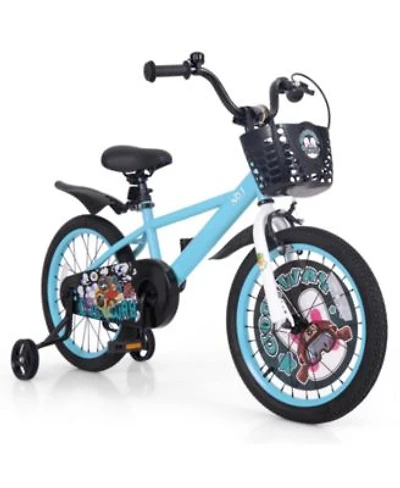 18 Inch Kids Bike With Adjustable Handlebar Saddle For 4 8 Years Old