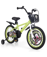 18 Inch Kids Bike with Adjustable Handlebar and Saddle for 4-8 Years Old