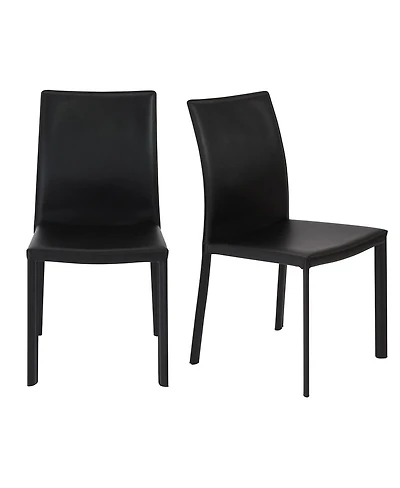 Set of 2 Dining Side Chairs with Padded Seats