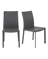 Set of 2 Dining Side Chairs with Padded Seats