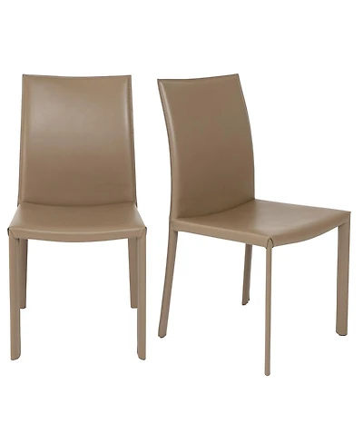 Set of 2 Dining Side Chairs with Padded Seats