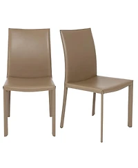 Set of 2 Dining Side Chairs with Padded Seats