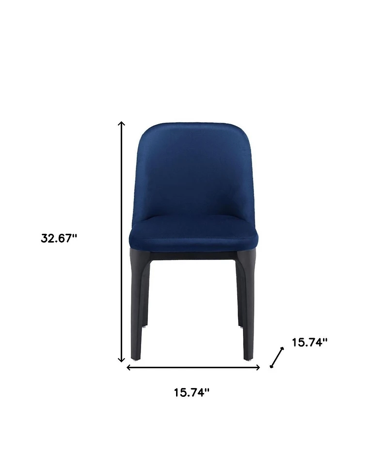 Upholstered Velvet Side Chair – Contemporary Metal Frame Design