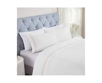 Superior Brandon Cotton Three-Line Embroidered Deep Pocket Bed Sheet Set