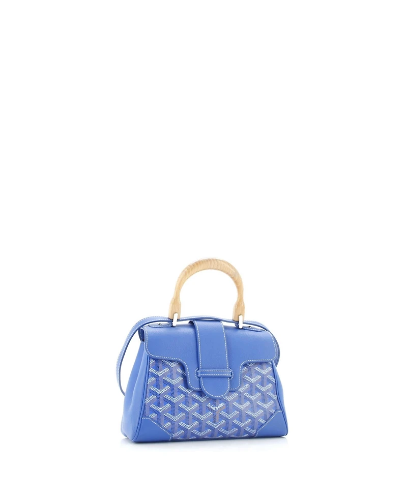 Pre-Owned Goyard Mini Saigon Top Handle Bag Coated Canvas with Leather