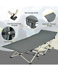 Wide Foldable Camping Cot with Carry Bag