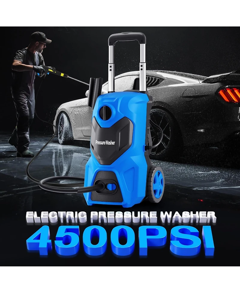 4500 Psi 2.0 Gpm Electric Pressure Washer with Foam Cannon & Hose Reel