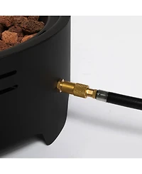 15 Inch Propane Tabletop Fire Pit with Lid as Lockable Handle for Portable Camping