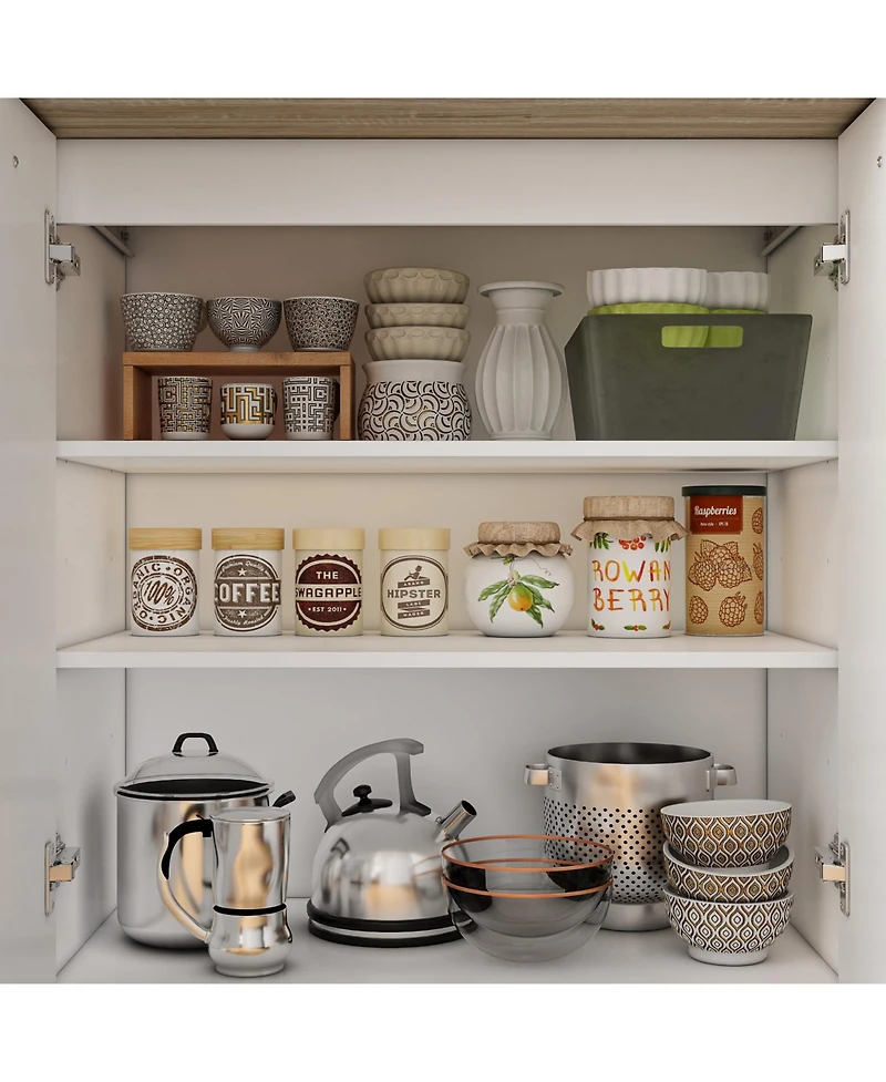 Kitchen island with 2 doors, 1 drawer, island storage table with dining table, coffee station and microwave rack for home and dining room, white, wood