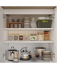 Kitchen island with 2 doors, 1 drawer, island storage table with dining table, coffee station and microwave rack for home and dining room, white, wood