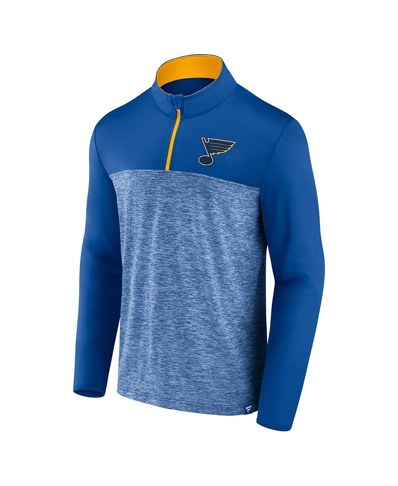 Fanatics Men's Blue St. Louis Blues Iconic Defender Quarter-Zip Jacket