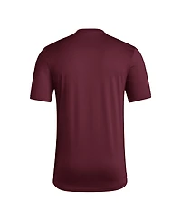 Adidas Men's Maroon Texas A&M Aggies Locker On-Court The Fade Pregame Aeroready T-Shirt
