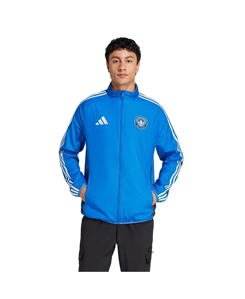 Adidas Men's Blue/Light Blue Cf Montreal 2025 Anthem Reversible Full-Zip Jacket