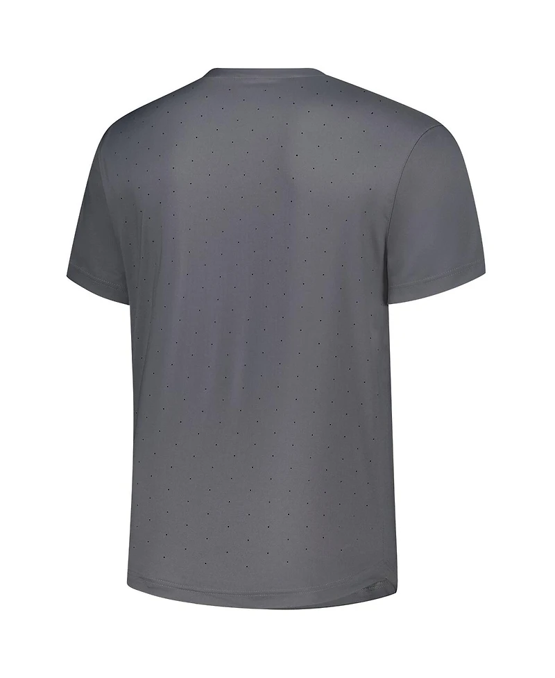 Adidas Men's Gray Indiana Hoosiers Dugout Coaches Adizero Notch Neck Pullover T-Shirt