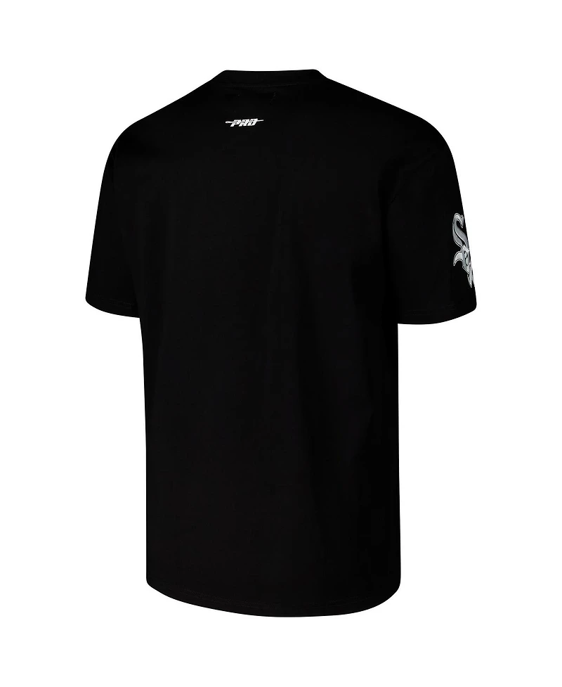 Pro Standard Men's Black Chicago White Sox Turn It Up Dropped Shoulder T-Shirt