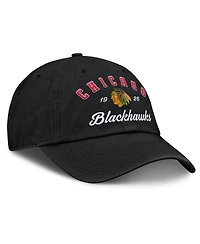 Fanatics Women's Black Chicago Blackhawks Fundamental Dasher Arch Adjustable Hat