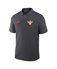 Nike Men's Anthracite Texas Longhorns Primetime Victory Legacy Vault Logo Performance Polo Shirt