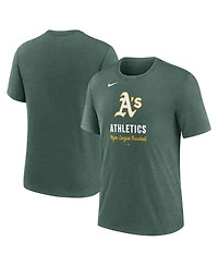 Nike Men's Heather Green Athletics Logo Tri-Blend T-Shirt