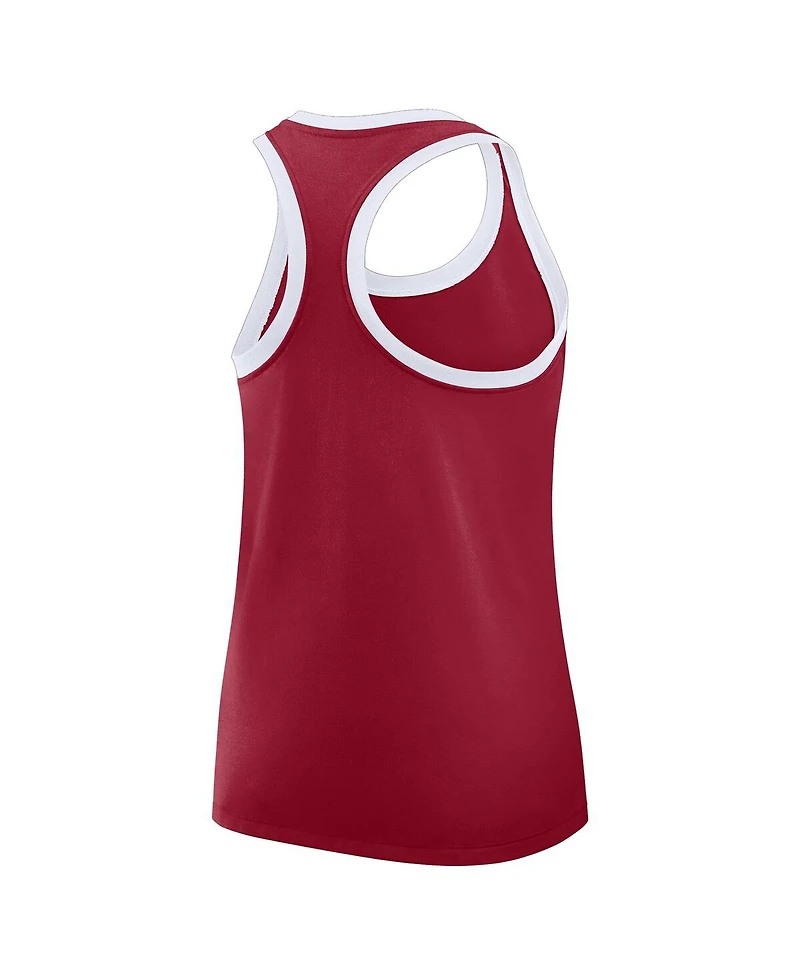 Nike Women's Crimson Alabama Tide Primetime Tri-Blend Racerback Tank Top