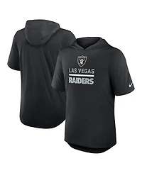 Nike Men's Black Las Vegas Raiders Lockup Tri-Blend Hoodie T-Shirt