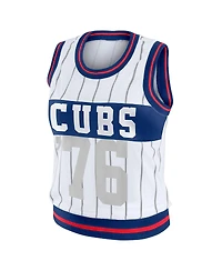 Wear by Erin Andrews Women's White Chicago Cubs Sporty Tank Top