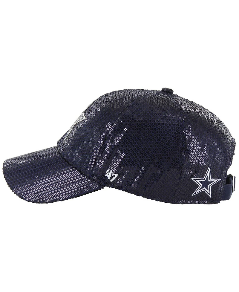 '47 Brand Women's Navy Dallas Cowboys Dazzle Clean Up Adjustable Hat