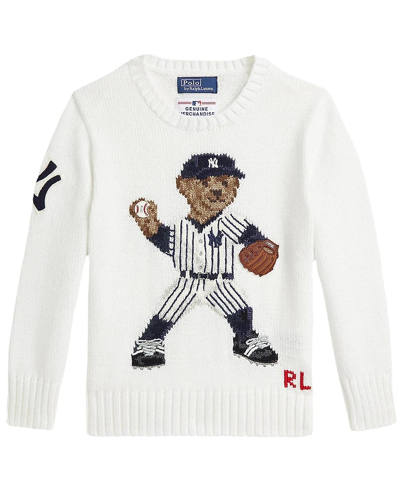 Polo Ralph Lauren Toddler and Little Boys Yankees Bear Sweater