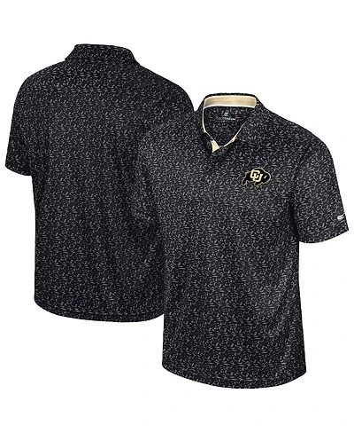 Colosseum Men's Black Colorado Buffaloes Sublimated Golf Polo Shirt