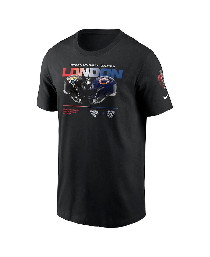 Nike Men's Black Jacksonville Jaguars vs. Chicago Bears International Games London 2024 T-Shirt