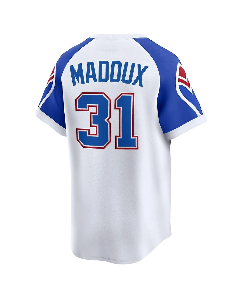 Nike Men's Greg Maddux White Atlanta Braves Throwback Cooperstown Collection Limited Jersey