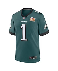 Nike Men's Jalen Hurts Midnight Green Philadelphia Eagles Super Bowl Lix Game Player Jersey