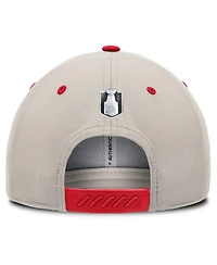 Fanatics Men's Red/Gray Washington Capitals 2025 Stanley Cup Playoffs Locker Room Trucker Adjustable Hat