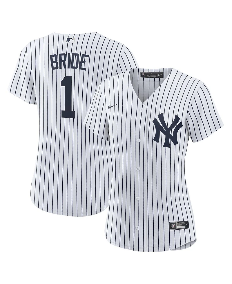 Nike Women's White New York Yankees 1 Bride Home Replica Jersey