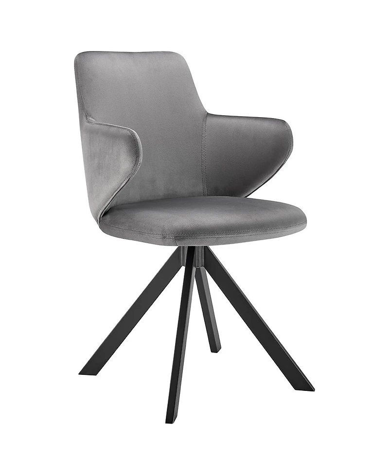 Upholstered Velvet Dining Armchair with Tufted Backrest