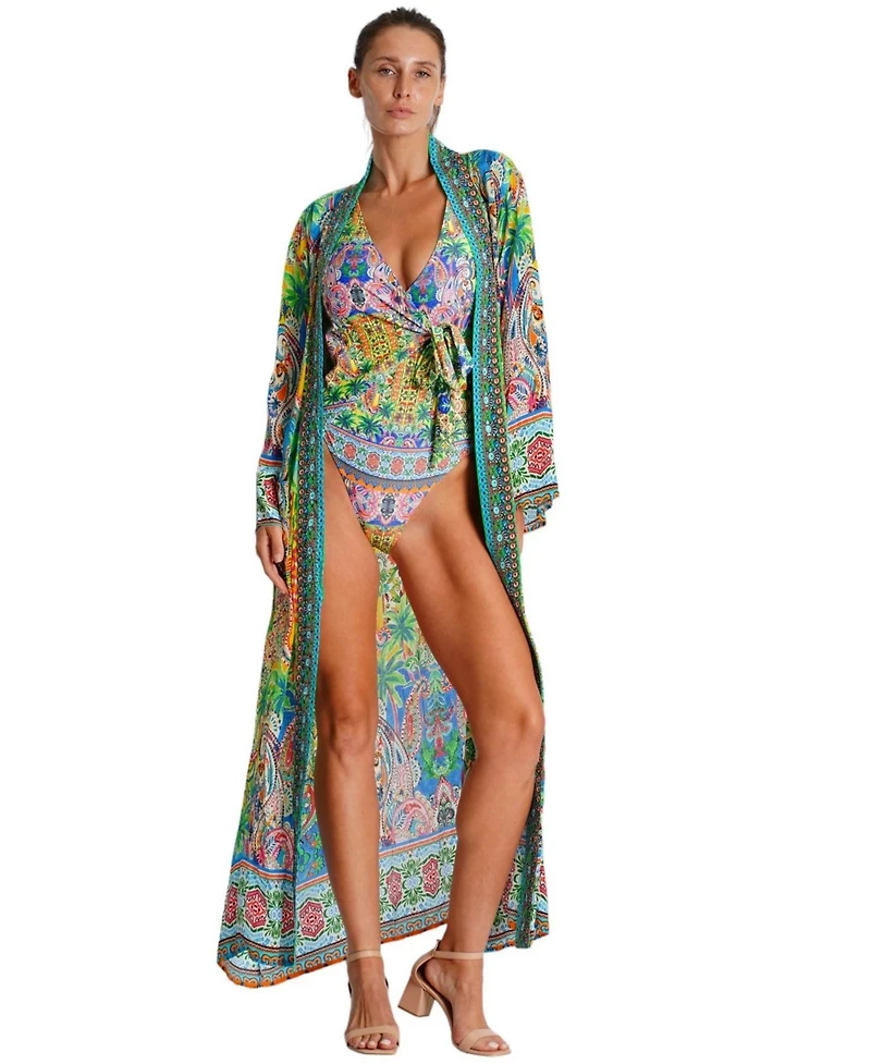 La Moda Clothing Women's Open Front Long Duster Cape
