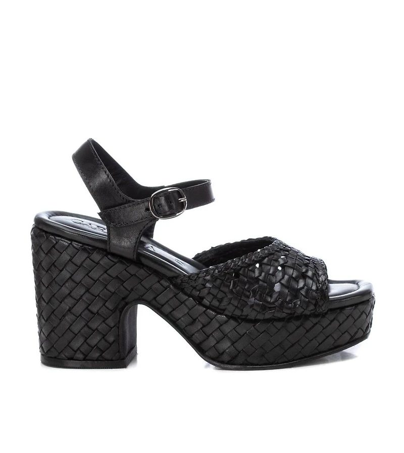 Carmela Leather Collection Women's Heeled Sandals By Xti