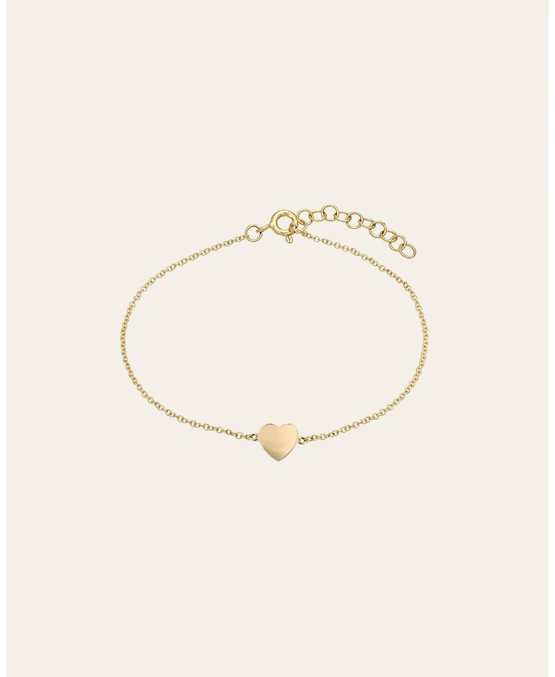 14k Gold Heart Bracelet