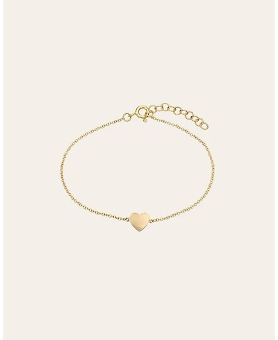 14k Gold Heart Bracelet
