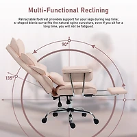 Dyhome 8-Point Massage Gaming Chair, Ergonomic Office Chair, 500lbs Weight Capacity, Adjustable Backrest 90°-135°, Adjustable Armrests