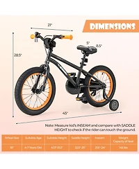 16-Inch Kids Bike Sport Bicycle for 4-7 Years Old with Adjustable Seat and Reflectors